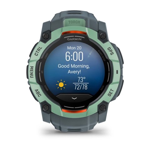 Zegarek sportowy Garmin Instinct 3 AMOLED 50mm Neotropic Twilight Zielony