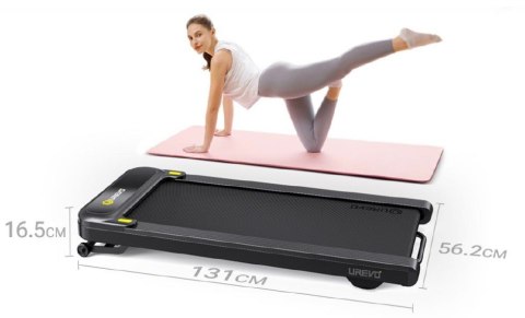 Bieżnia Urevo Spacewalk 3S + Biurko regulowane elektrycznie TUCKANO czarne