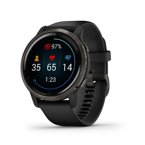 Zegarek sportowy Garmin Venu 2 AMOLED 45,4mm Czarny