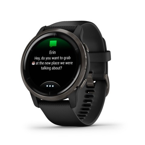 Zegarek sportowy Garmin Venu 2 AMOLED 45,4mm Czarny