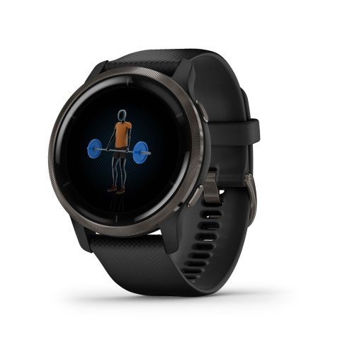 Zegarek sportowy Garmin Venu 2 AMOLED 45,4mm Czarny