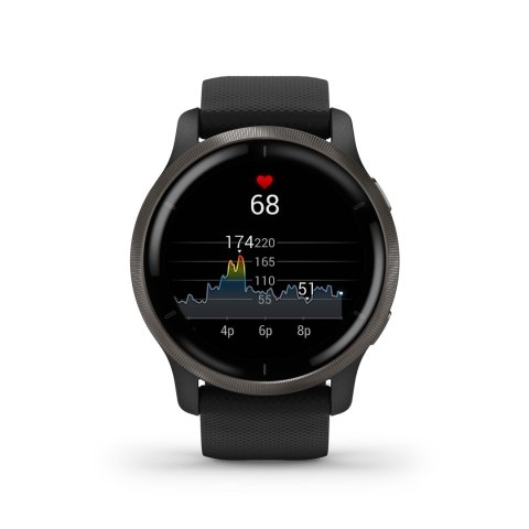 Zegarek sportowy Garmin Venu 2 AMOLED 45,4mm Czarny