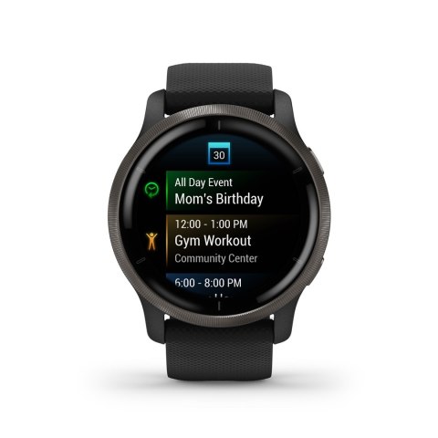 Zegarek sportowy Garmin Venu 2 AMOLED 45,4mm Czarny