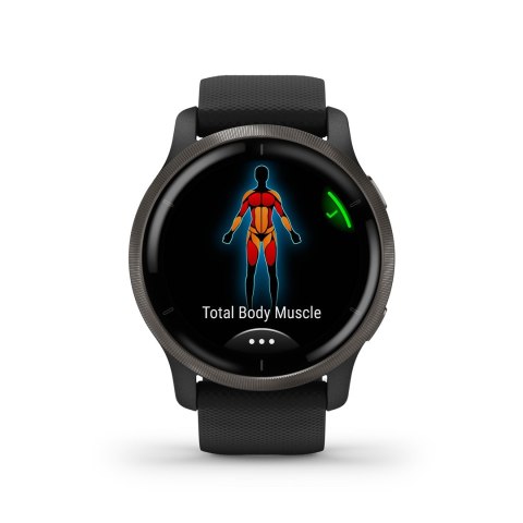Zegarek sportowy Garmin Venu 2 AMOLED 45,4mm Czarny