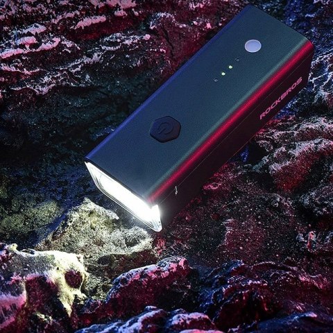 Lampka rowerowa przednia Rockbros 24510003001 260 lm + kabel USB-C - USB-A - czarna