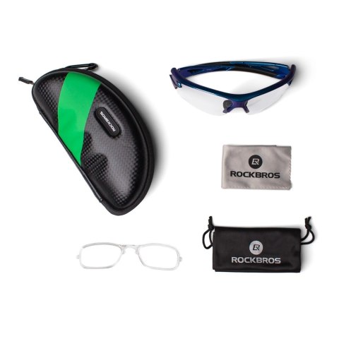Okulary rowerowe Rockbros 10069 fotochromowe UV400 - niebieskie