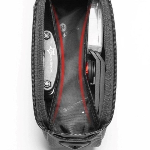 Sakwa rowerowa Rockbros B68-1 na ramę pancerna z kieszonką na telefon 1.7l - czarna