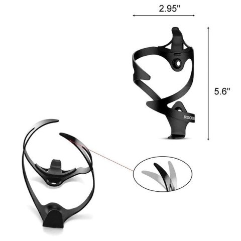 Uchwyt aluminiowy Rockbros 2017-11ABK na bidon rowerowy - czarny