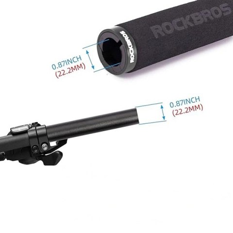 Uchwyty rowerowe Rockbros BT1001BKBK z gąbki na kierownicę - czarne