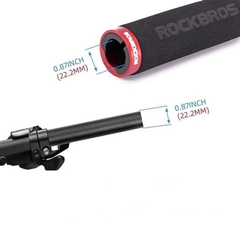 Uchwyty rowerowe Rockbros BT1001BKRD z gąbki na kierownicę - czarno-czerwone