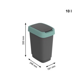 Rotho kosz na śmieci obrotowy TWIST zielony 10L
