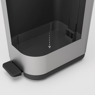 Rotho kosz na śmieci z pedałem RIBO biały 35L