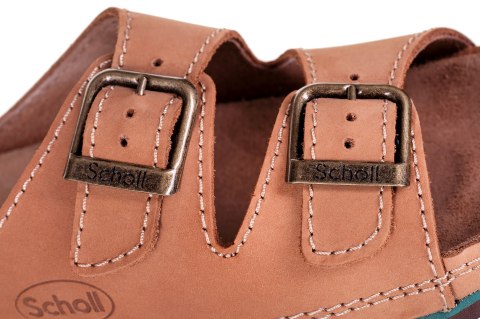 Wygodne sandały Scholl AIR BAG BACK STRAP BRĄZ 43