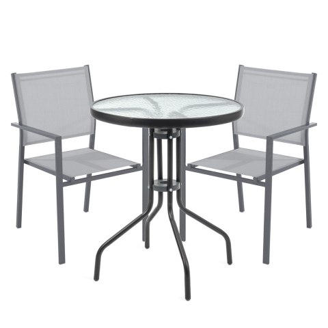 Stolik ogrodowy ze szklanym blatem JUPITER 60cm