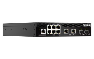 Qnap QSW-M2106R-2S2T, 6 port 2.5Gbps, 2 ports 10GbE SFP+, 2 ports 10GbE RJ45 , managed switch, half-rackmount design