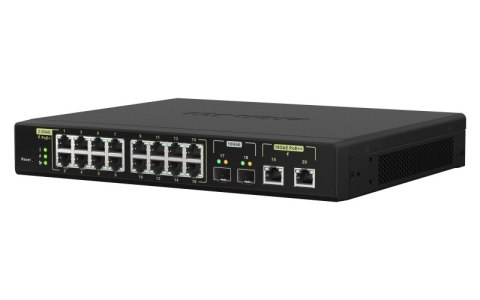 Qnap QSW-M2116P-2T2S, 16x 2.5GbE, 2x 10GbE SFP+, 2x 10GbE RJ45, Max PoE to 280W, managed switch