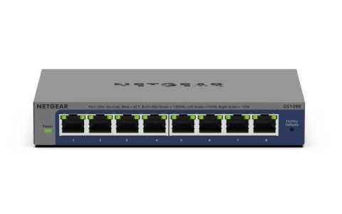 Switch Netgear GS108E-400EUS 8p  Unmanaged Gigabit