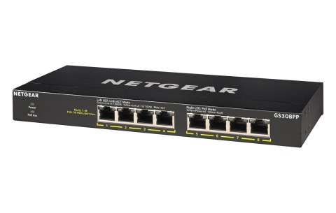Switch Netgear GS308PP-100EUS 8p PoE 83W* (PoE+: 8p) Unmanaged Gigabit