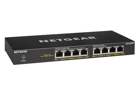 Switch Netgear GS308PP-100EUS 8p PoE 83W* (PoE+: 8p) Unmanaged Gigabit