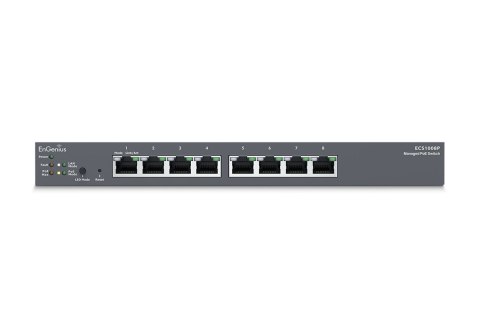 Switch zarządz. 8xRJ45 GbE PoE 55W, EnGenius Cloud