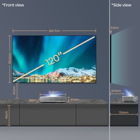 LASER TV HISENSE 120L5HA 120" 4K + Ekran