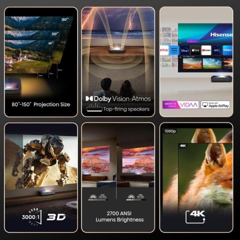 LASER TV HISENSE PL2 80-150" 4K