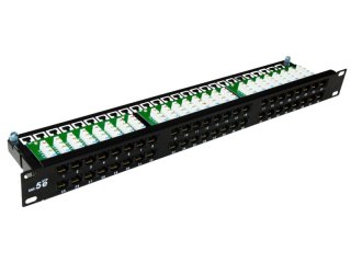 Patch panel A-LAN PK033 (1U; 19"; kat. 5e; UTP; 48xRJ-45)