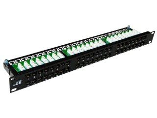 Patch panel A-LAN PK033 (1U; 19"; kat. 5e; UTP; 48xRJ-45)