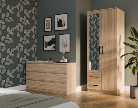 SZAFA ROMANA 80X205 SONOMA Z LUSTREM