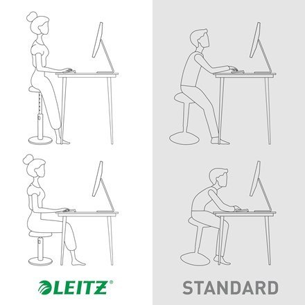 LEITZ Ergonomiczny stołek ERGO COSY, żółty