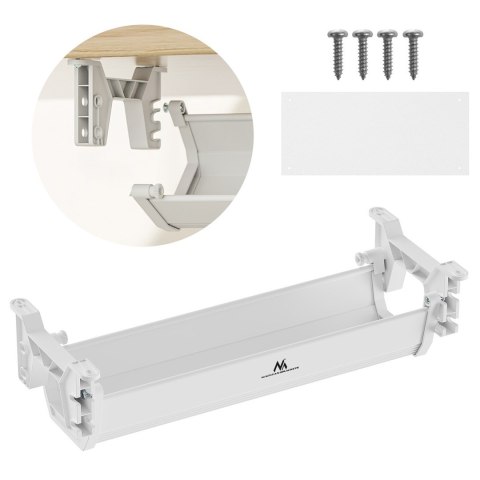 MACLEAN ORGANIZER PODBIURKOWY NA KABLE/ PRZEDŁUŻACZ, MAX. OBCIĄŻENIE 5KG, BIAŁY MC-106 W