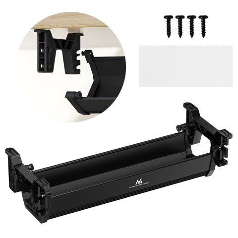 MACLEAN ORGANIZER PODBIURKOWY NA KABLE/ PRZEDŁUŻACZ MACLEAN, MAX. OBCIĄŻENIE 5KG, CARNY MC-106 B