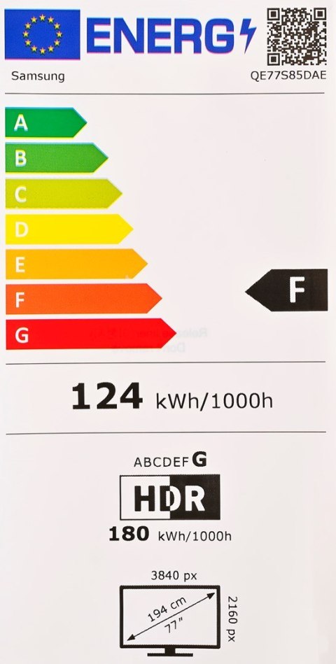 Telewizor Samsung QE77S85DAE OLED 77'' 4K Ultra HD 120 Hz Tizen Dolby Atmos Czarny