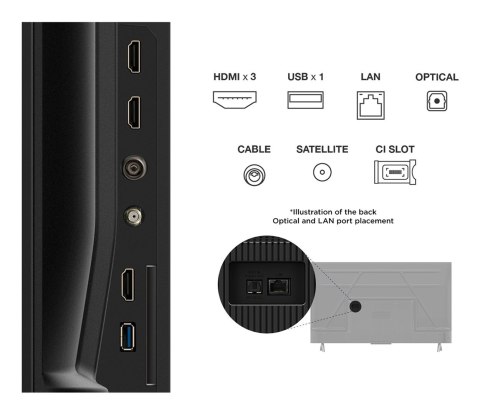 Telewizor TCL 43P69K LED 43'' 4K Ultra HD Google TV Dolby AC4 DVB-T2 Czarny