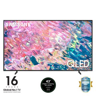 Telewizor 43" QLED Samsung QE43Q60B (4K HDR 3100 PQI DVB-T2 HEVC Smart) (WYPRZEDAŻ)
