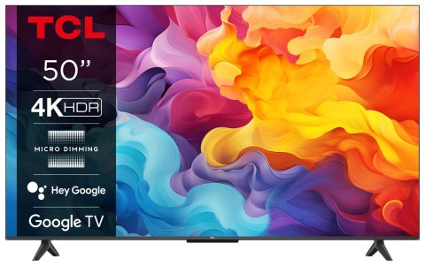 Telewizor TCL 50P655 LED 50" 4K Ultra HD Google TV Dolby Vision DVB-T2 Czarny