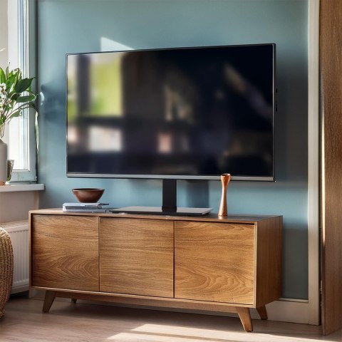 MACLEAN UNIWERSALNY STOJAK DO TV NA SZAFKĘ RTV PODSTAWKA, MAX. 40KG, MAX. VESA 600X400, DLA TV 32-75" MC-386