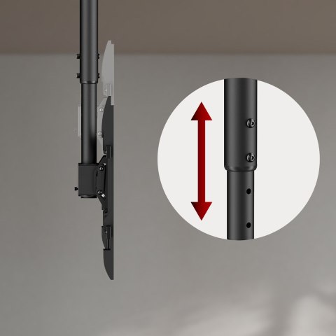 MACLEAN UCHWYT SUFITOWY DLA TV, MAX. OBCIĄŻENIE 60KG, 43-86", MAX VESA 600X400 MC-112 B