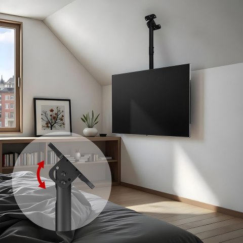 MACLEAN UCHWYT SUFITOWY DLA TV, MAX. OBCIĄŻENIE 60KG, 43-86", MAX VESA 600X400 MC-112 B