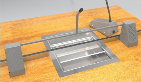 CONTACTA INTERKOM STS-K001L-G, ZESTAW (WZMACNIACZ, MODUŁ DLA INTERESANTA, MODUŁ DLA OBSŁUGI, ZASILACZ, PĘTLA INDUKCYJNA)