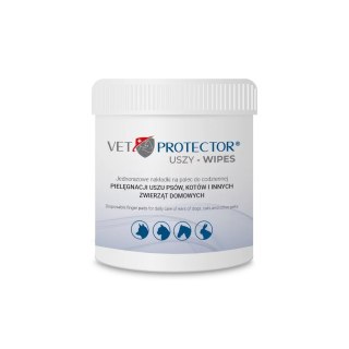 JM SANTE VET PROTECTOR USZY WIPES nakładki na palec do czyszczenia uszu 50 szt.