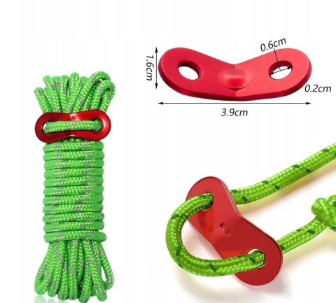 Linki wspinaczkowa Naturehike do namiotu odblaskowe 4 X 4M NH15A001-G-GREEN