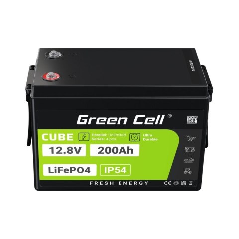 GREEN CELL AKUMULATOR LIFEPO4 CUBE 200AH 12V/12.8V 2560WH LFPGC12V200AH