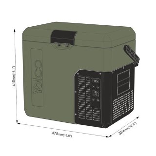 PRZENOŚNA LODÓWKA KOMPRESOROWA ET18 GREEN