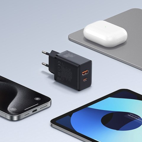 Ładowarka sieciowa Baseus Cube C+U 30W EU (cluster black)