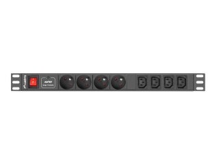Listwa zasilająca Lanberg PDU-04E04I-0200-BK (2m; kolor czarny)