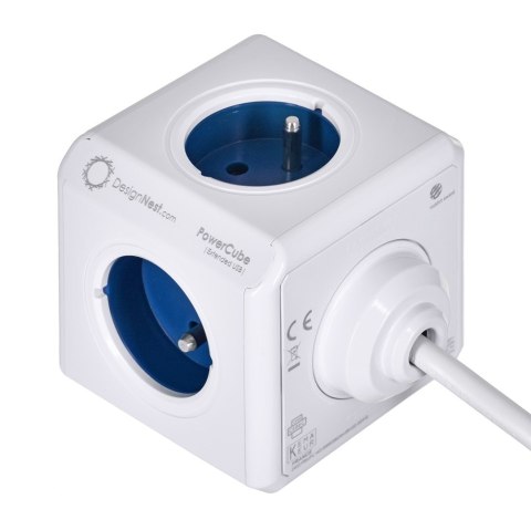 Przedłużacz allocacoc PowerCube Extended USB 2402BL/FREUPC (1,5m; kolor niebieski)