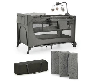 KinderKraft Łóżeczko turystyczne JOY 2 DARK GREY
