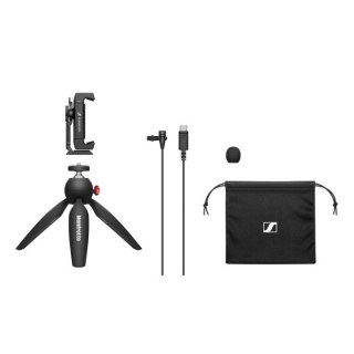 Sennheiser XS LAV USB-C MOBILE KIT - Mikrofon lavalier ze złączem USB-C, ze statywem i uchwytem Manfrotto do smartphona