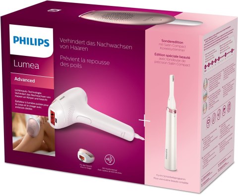 Depilator PHILIPS Lumea Advanced IPL BRI921/00 + Trymer Wbudowany filtr UV